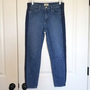 L'AGENCE Nika Slim High Rise Leopard Ombre Ankle Jeans 27